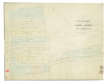 (NEW YORK CITY--BROOKLYN.) Lott, Jeremiah; Bergen, T.G.; and others. Five manuscript maps related to New Utrecht,